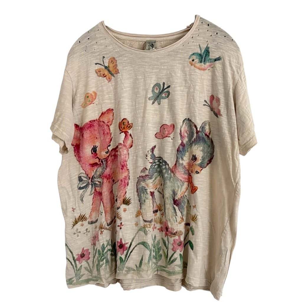 Magnolia Pearl Frolic Boyfriend Tee Moon Nwt
